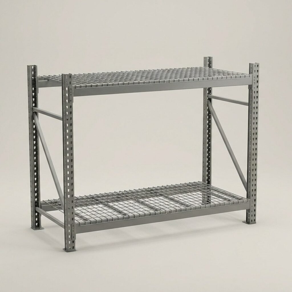 Pallet Rack Starter Bay, 8 ft, 2-Beam Level