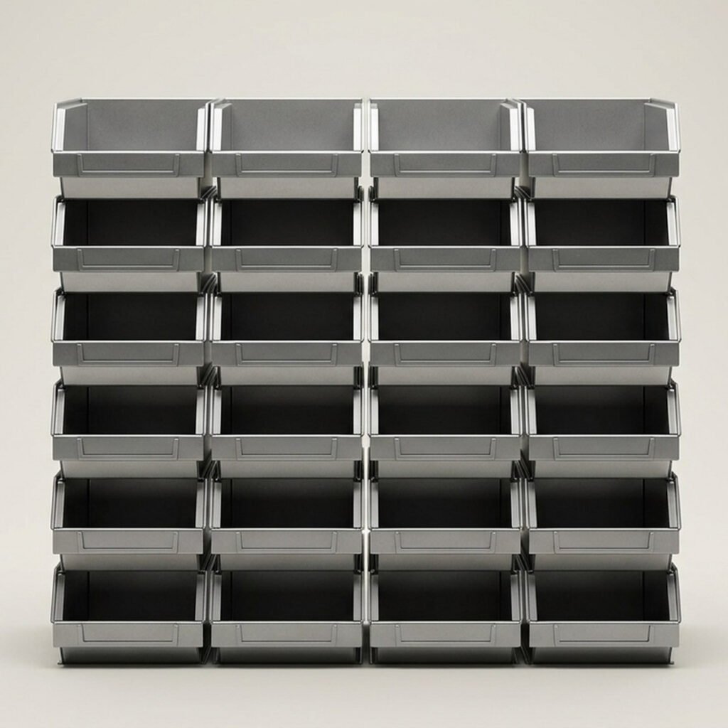 Stackable Storage Bins, 15 x 8 in, 24-Pack