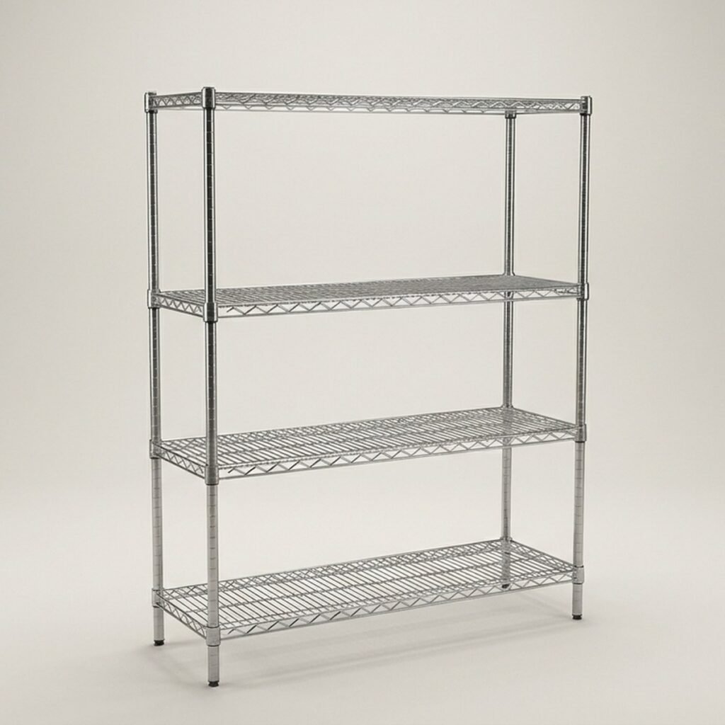 Wire Shelving Unit, 48 x 18 x 72 in, 4-Shelf