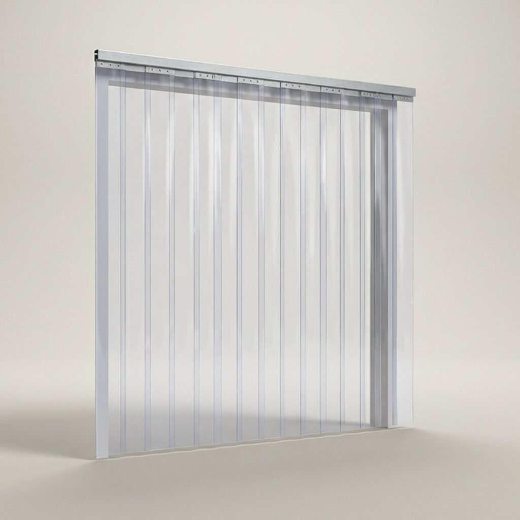 Strip Curtain Door Kit, 8 x 8 ft