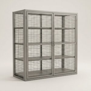 Steel Security Storage Cage, 48 x 48 x 72 in