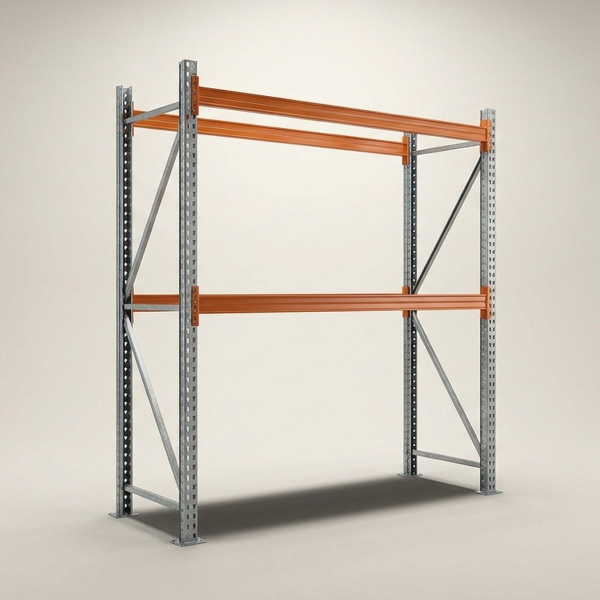 Pallet Rack Add-On Bay, 12 ft, 3-Beam Level