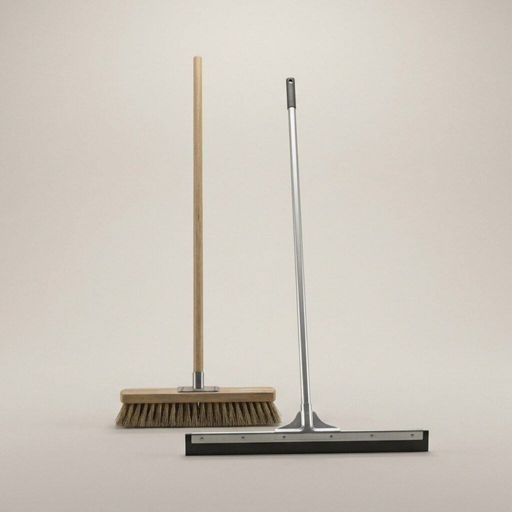 Warehouse Broom and Floor Squeegee Set