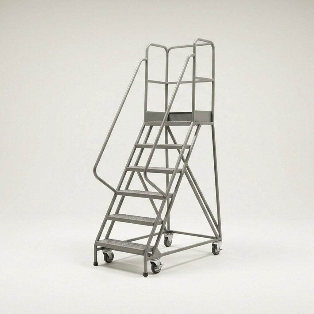 Rolling Warehouse Ladder, 3-Step